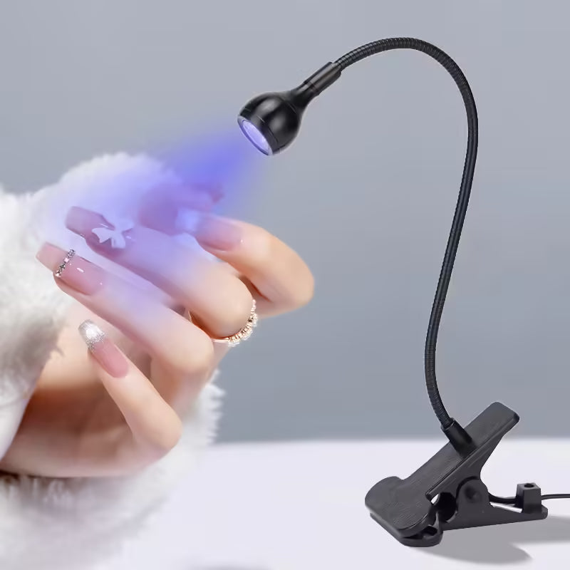 Séchage facile et rapide des ongles en gel, où que vous soyez : Lampe UV LED à clip pour ongles – Mini sèche-ongles USB portable pour des résultats dignes d’un salon de manucure