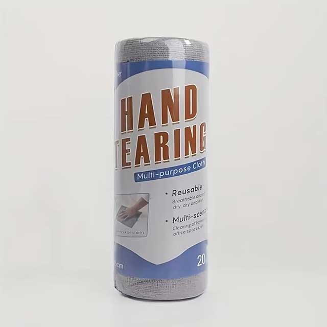 1 Roll Kitchen Dishwashing Towel – Absorbent & Dust-Free Cleaning Cloth for Home & Car