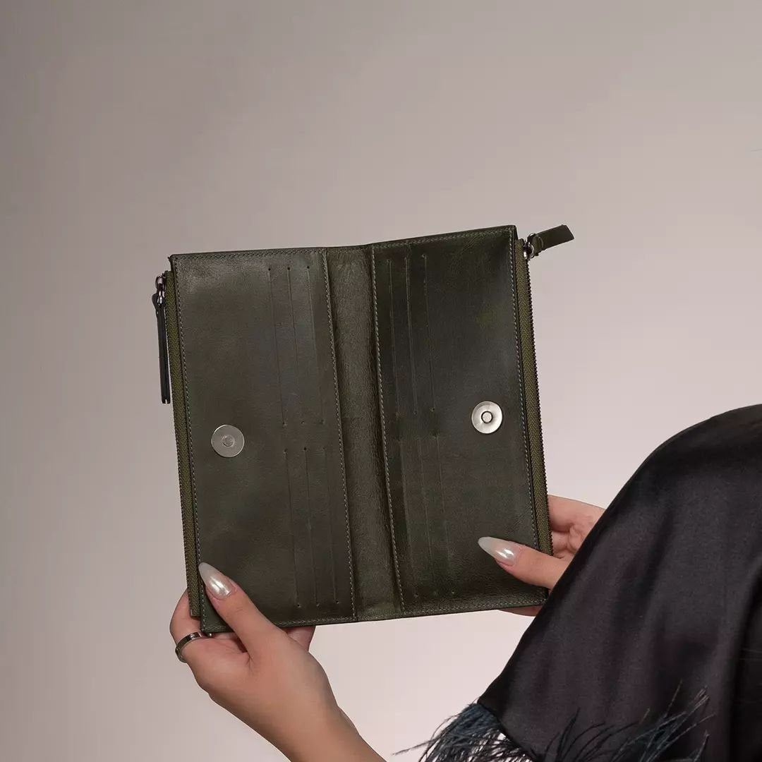 Westpolo Unisex Long Genuine Leather Wallet (440C)