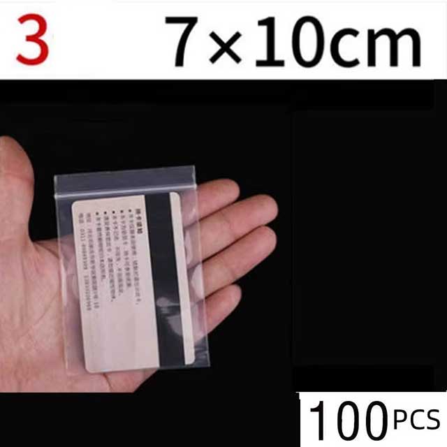 100PCS Mini Zip Lock Bags – Clear PE Plastic Packaging Pouches for Jewelry, Small Items, Samples & Storage
