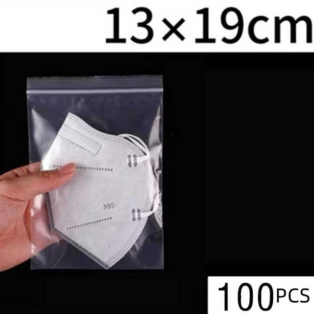 100PCS Mini Zip Lock Bags – Clear PE Plastic Packaging Pouches for Jewelry, Small Items, Samples & Storage