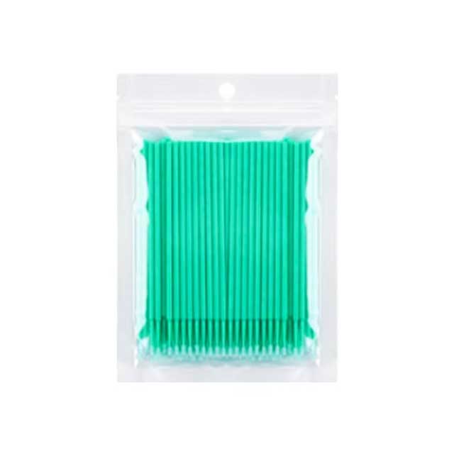 100Pcs Eyelash Cleaning Brushes – Micro Cotton Swabs for Lash Extension & Makeup Removal Tools