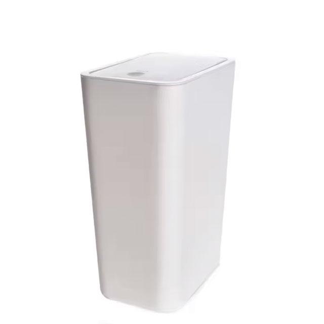 10L Car Trash Can – Small Plastic Garbage Bin with Press-Top Lid for Kitchen, Bathroom & Living Room
