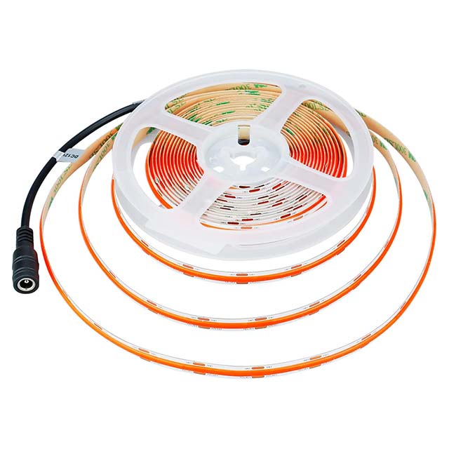 12V Red COB LED Strip Light 16.4ft – Bright, Dotless, High-Density 480LEDs/M, Self-Adhesive & Flexible Cuttable Indoor LED Tape for Cabinets & DIY Lighting Projects