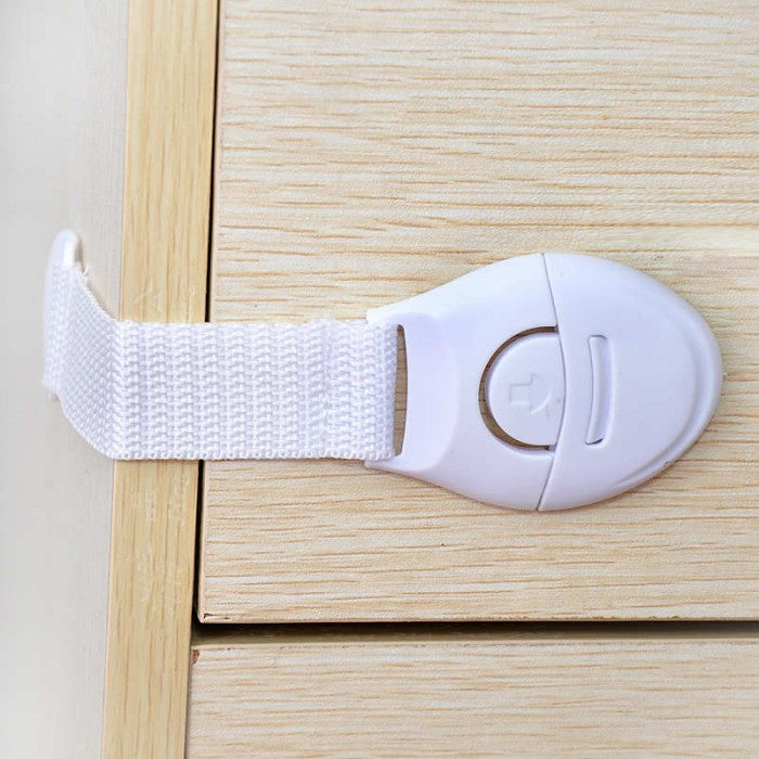 Child Safety Cabinet Lock Strap – Adjustable Door & Drawer Protection Lock for Cabinets, Cupboards, Refrigerators & Furniture
