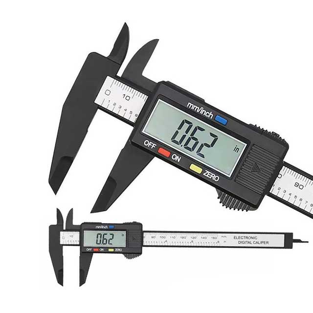 150mm Electronic Digital Caliper – Carbon Fiber Vernier Gauge Micrometer Measuring Tool with LCD Display | Precision Digital Ruler