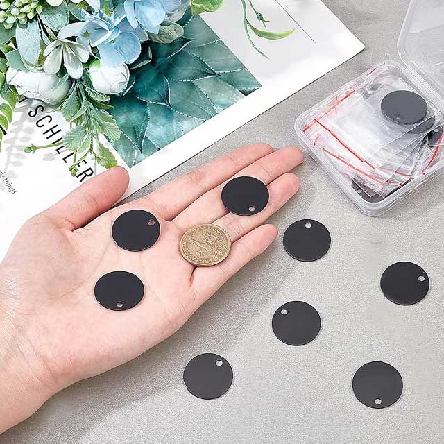 1Pc Aluminum Engraving Blank Dog ID Tag – Round & Rectangle Stamping Tag for DIY Jewelry, Keychain, & Decorative Crafts