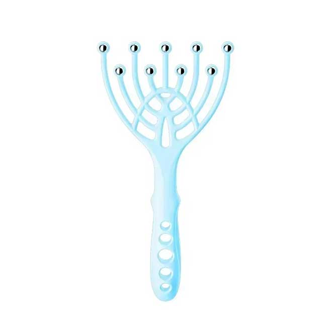 1Pc Head Massager – Handheld Scalp & Neck Comb Roller with 9 Claw Steel Balls for Stress Relief & Hair Care