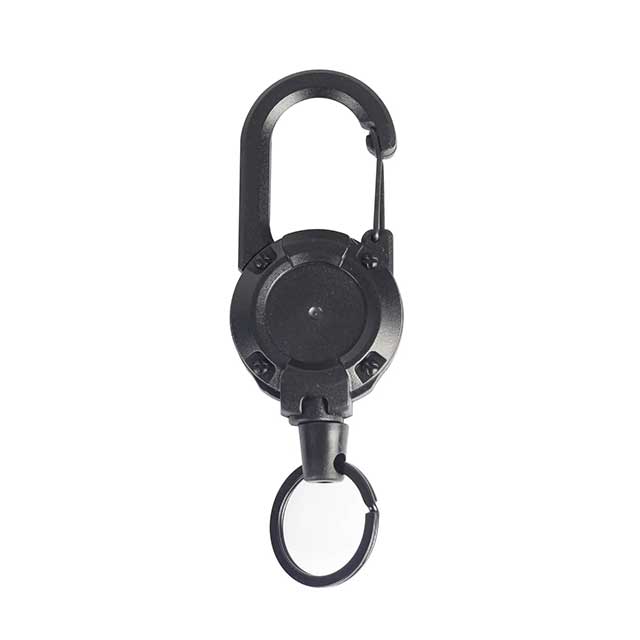 1Pc Retractable Keychain with Anti-Theft Metal Buckle – Elastic Key Ring for Ski Pass, ID Card, Yoyo & Keys