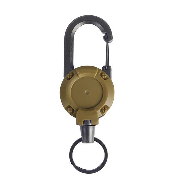 1Pc Retractable Keychain with Anti-Theft Metal Buckle – Elastic Key Ring for Ski Pass, ID Card, Yoyo & Keys