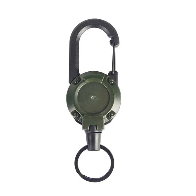 1Pc Retractable Keychain with Anti-Theft Metal Buckle – Elastic Key Ring for Ski Pass, ID Card, Yoyo & Keys