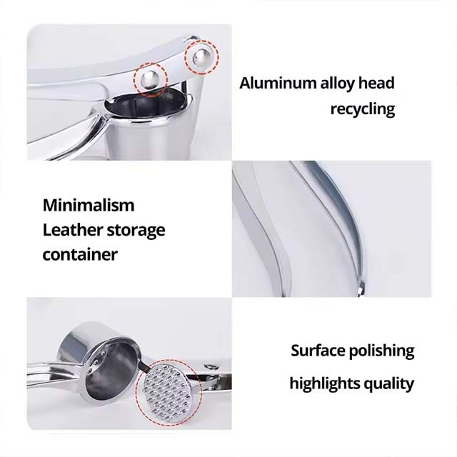 Stainless Steel Garlic Masher – Manual Ginger & Vegetable Grinder for Easy Kitchen Cooking