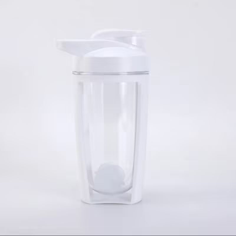 Bouteille d'eau de sport personnalisée en plastique de 500 ml avec bille de mélange - Idéale pour la salle de sport et les boissons protéinées