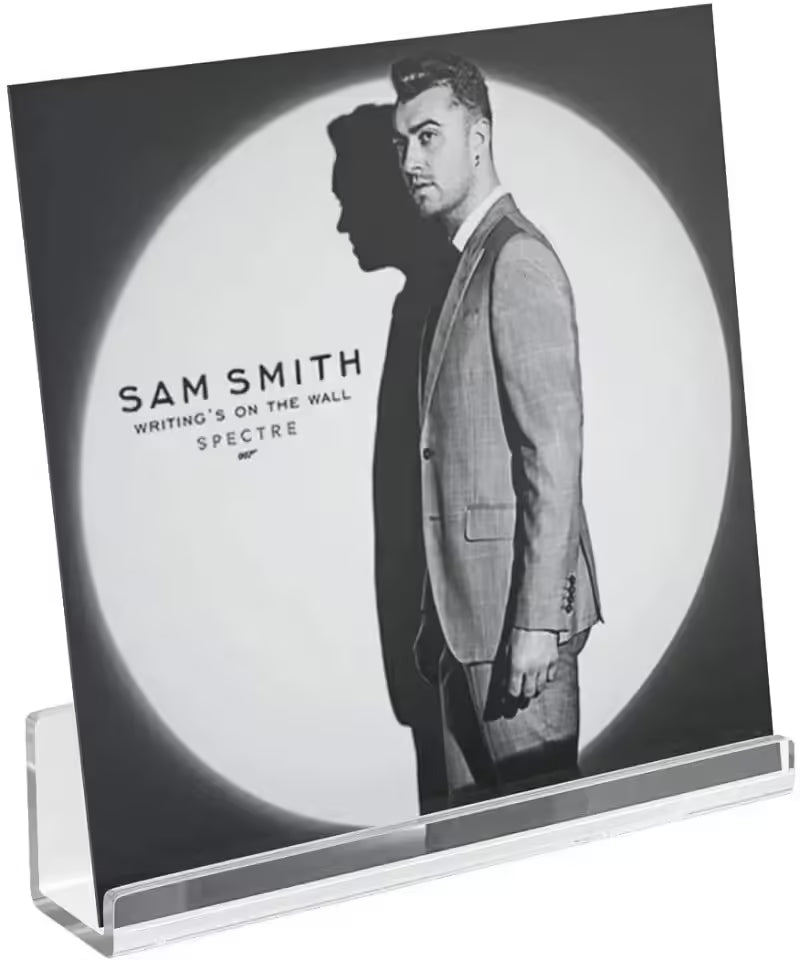 Clear Acrylic Record Display Stand - Wall Mounted Vinyl Holder