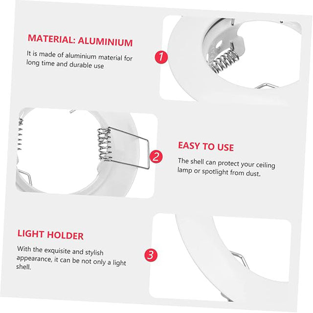 2-Set LED Trim Replacement for GU10 Recessed Lighting – Upgrade Your Home & Office LED Trim Covers (2pcs)