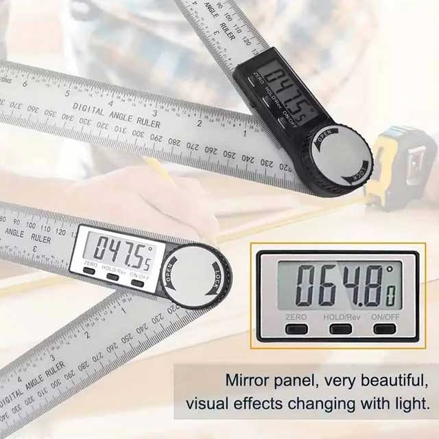 2-in-1 Digital Angle Finder & Protractor – High-Accuracy Measuring Tool for Woodworking & DIY | Multifunction Scale Gauge