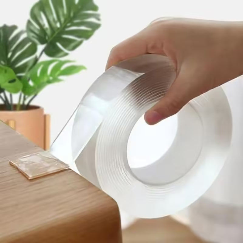 2-Meters Double Sided Transparent Tape Strong & Durable