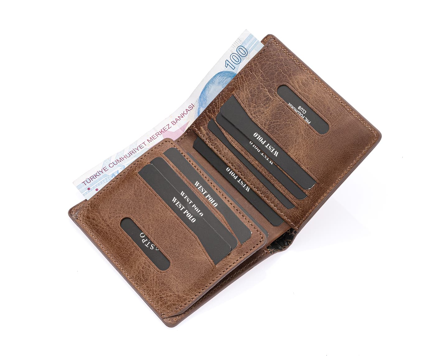 Westpolo Martini Genuine Leather Men's Wallet Card Holder With Large Card Holder Compartment (1590C)