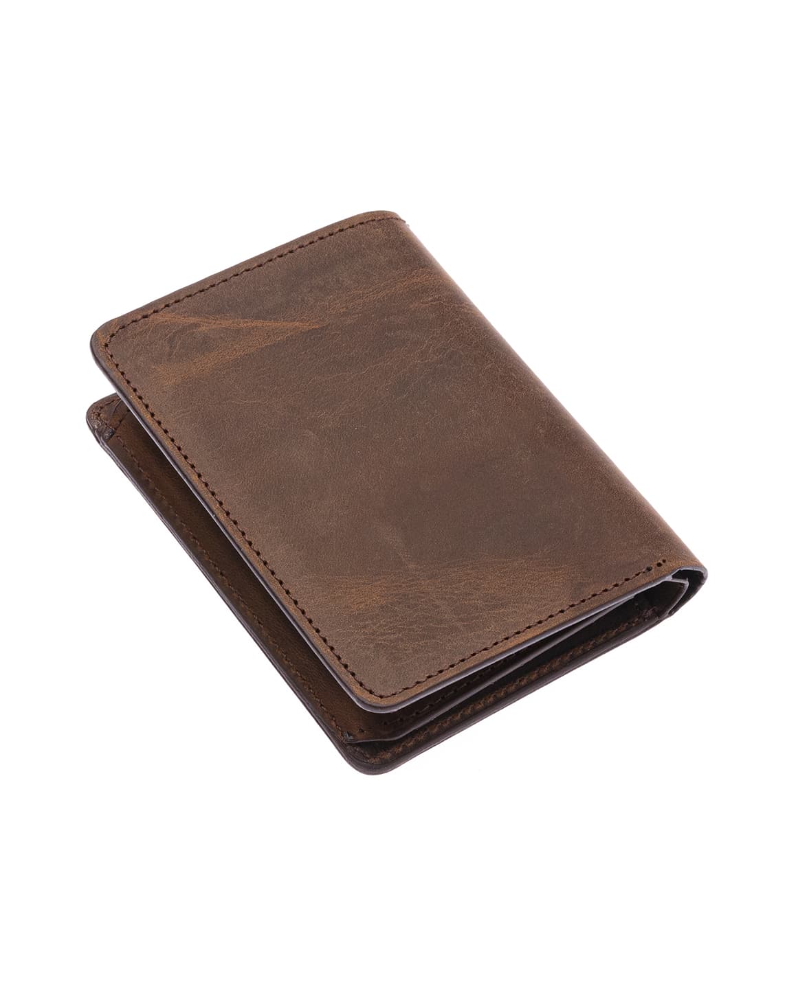 Porte-cartes Westpolo Pimm grand format avec bords compartimentés, portefeuille unisexe en cuir véritable peint (250C)