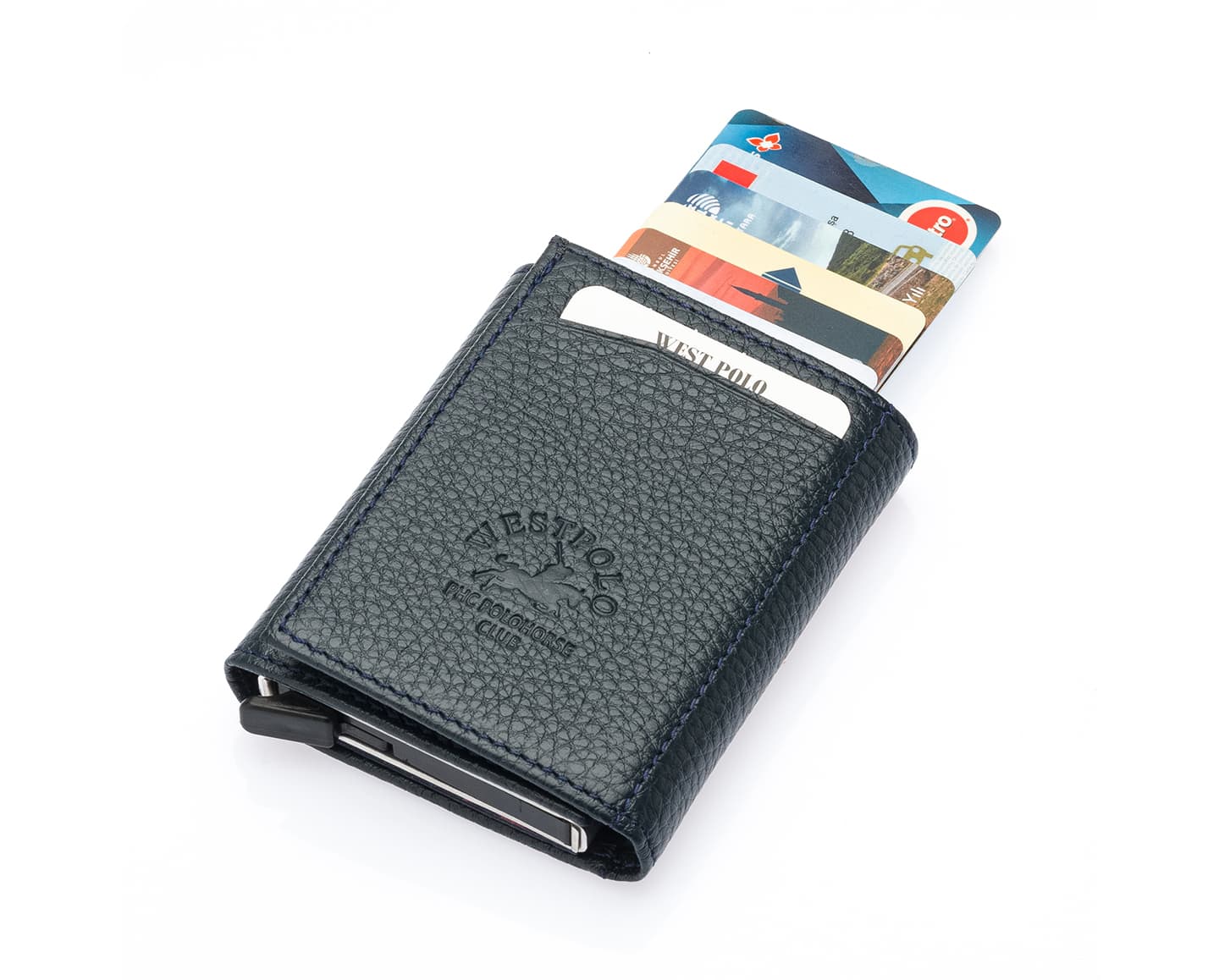 Westpolo Safari Large Card Holder Genuine Leather Unisex Mechanism Wallet (5550)
