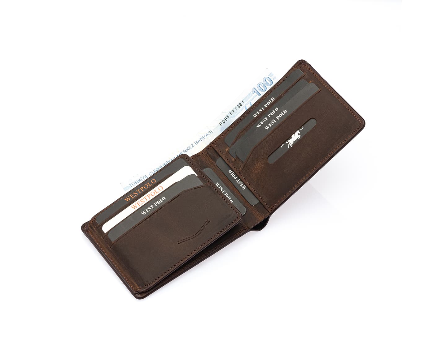 Westpolo Genuine Crazy Leather Men's Wallet (150C)