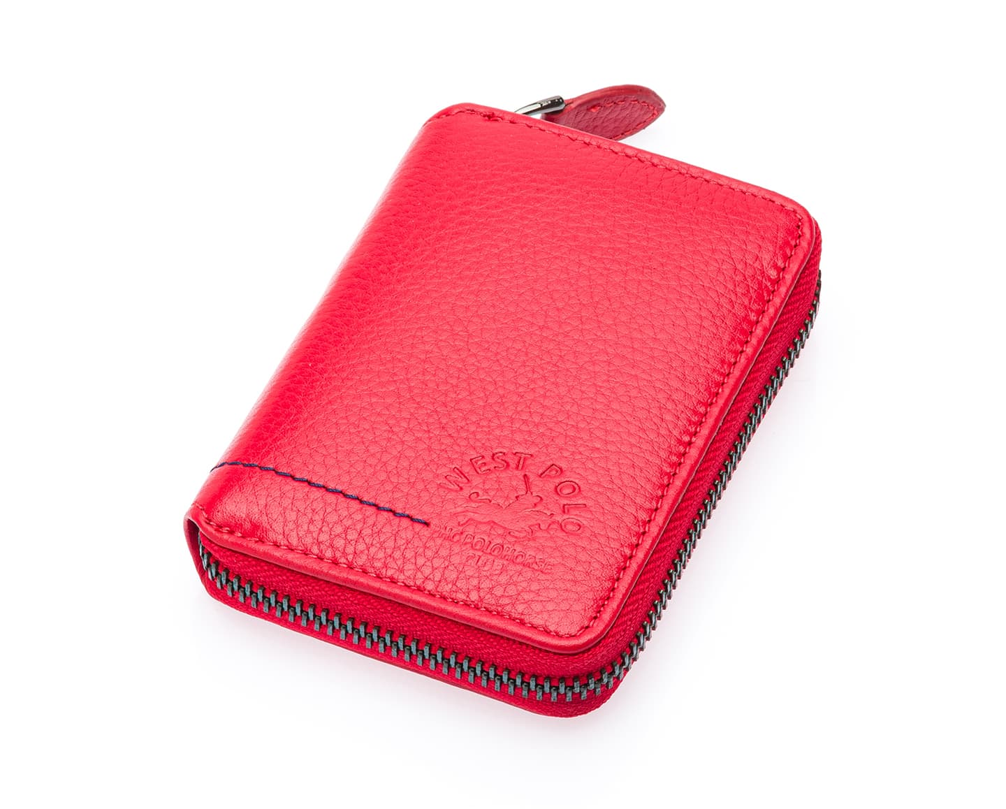 Portefeuille unisexe en cuir véritable avec fermeture éclair Westpolo Vega Big Card Holder (1695)