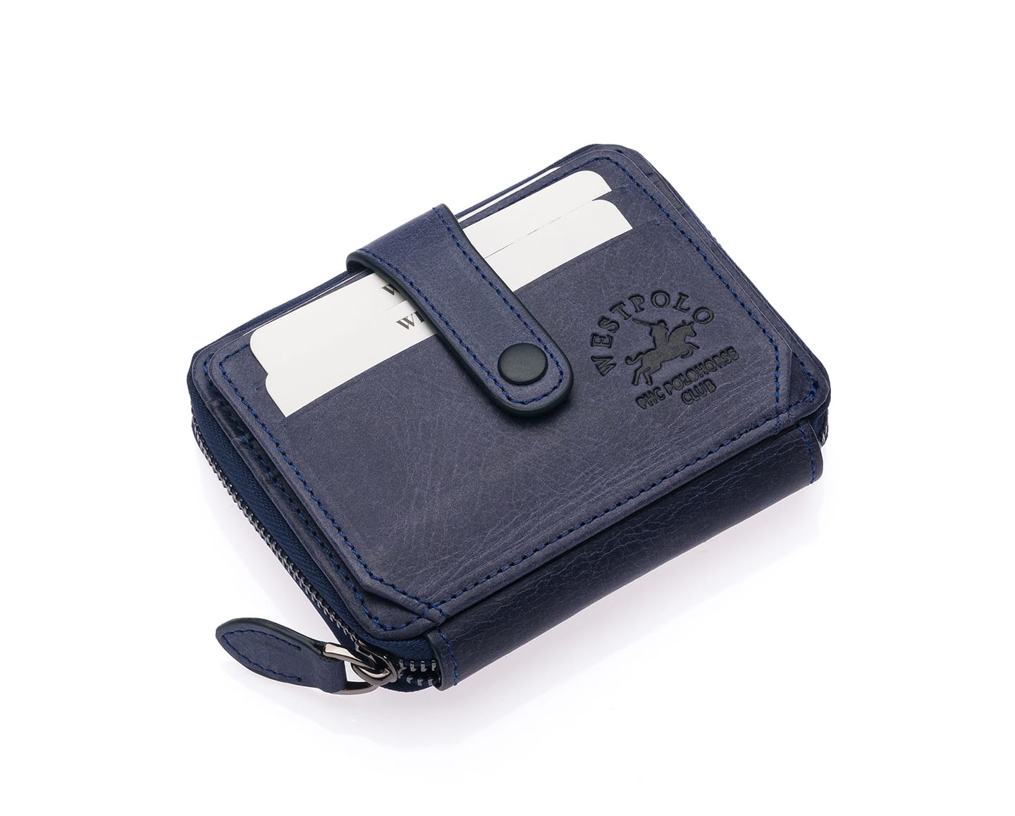 Westpolo Genuine Crazy Leather Unisex Cardholder Wallet (1595C)