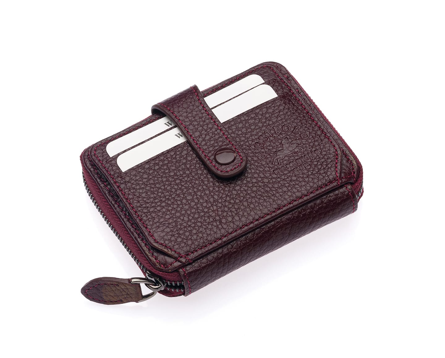 Portefeuille porte-cartes unisexe en cuir véritable Westpolo (1595)