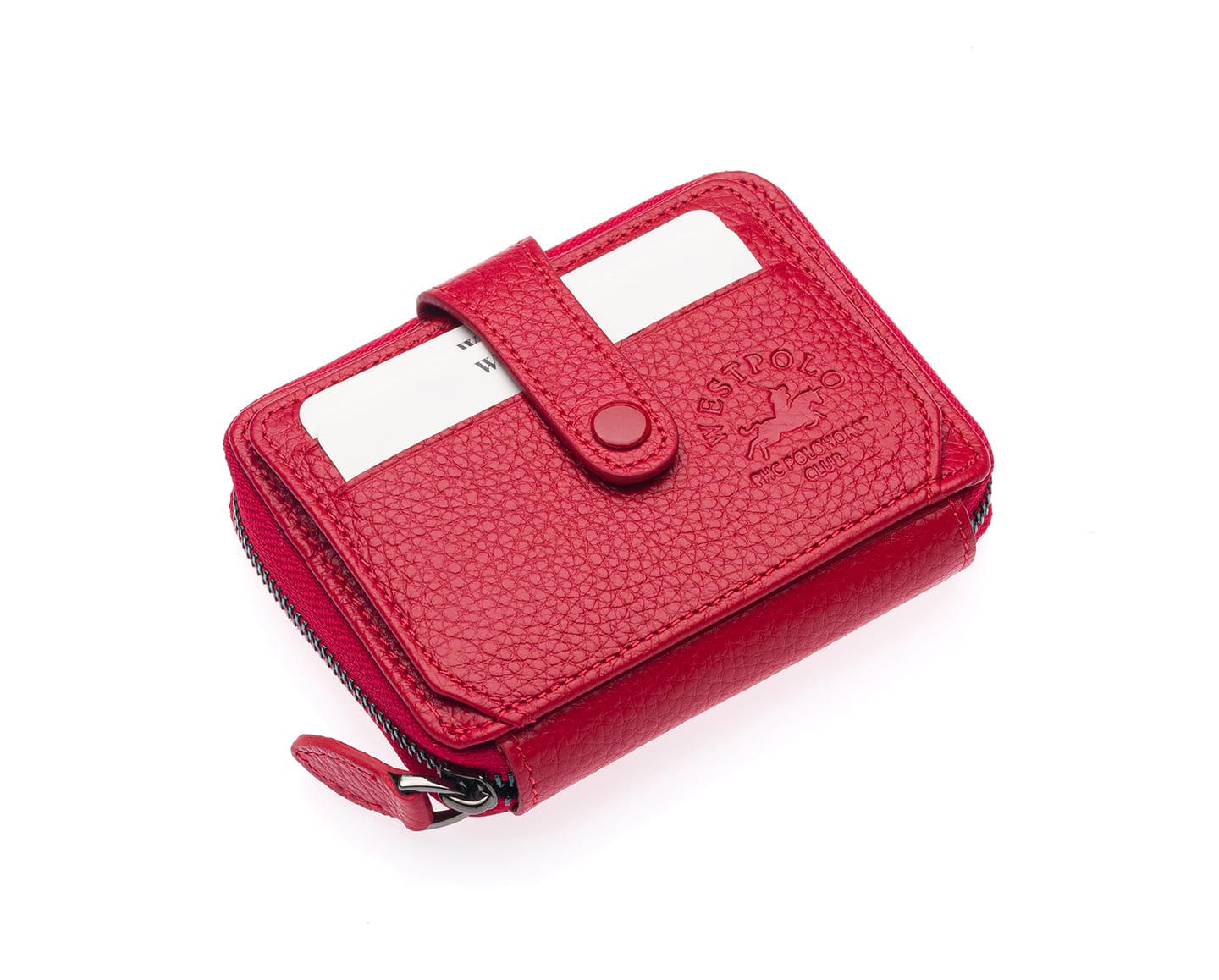 Portefeuille porte-cartes unisexe en cuir véritable Westpolo (1595)