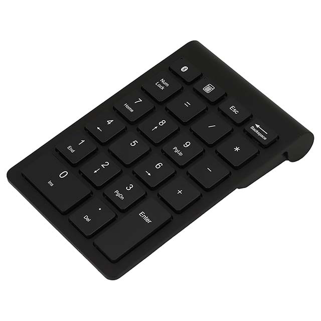 22-Key USB Numeric Keypad – Rechargeable Mini Numpad & Number Pad for Financial Accounting, Laptop, Desktop, PC (Black)