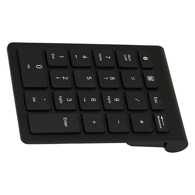 22-Key USB Numeric Keypad – Rechargeable Mini Numpad & Number Pad for Financial Accounting, Laptop, Desktop, PC (Black)