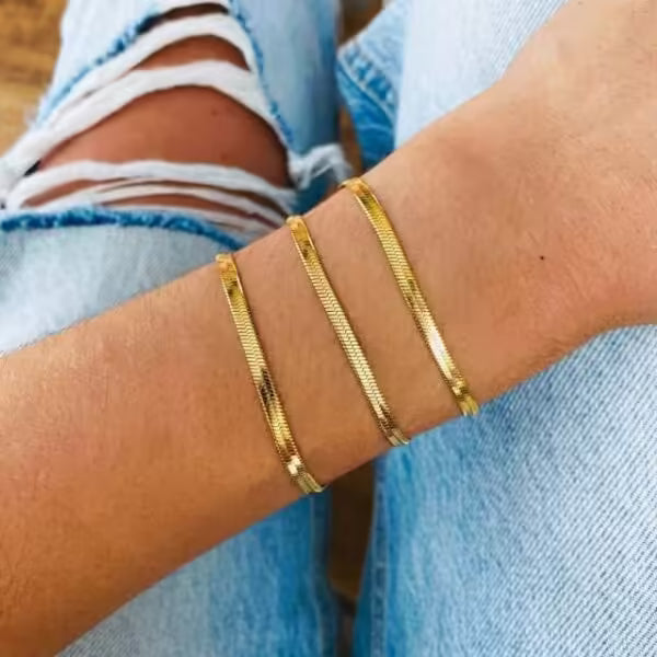 2/3/4/5 mm Snake Chain Women Bracelet (EGBT369)