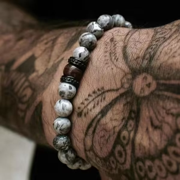 Bracelet de perles en œil de tigre (24 variantes) pour hommes et femmes (EGBT089)