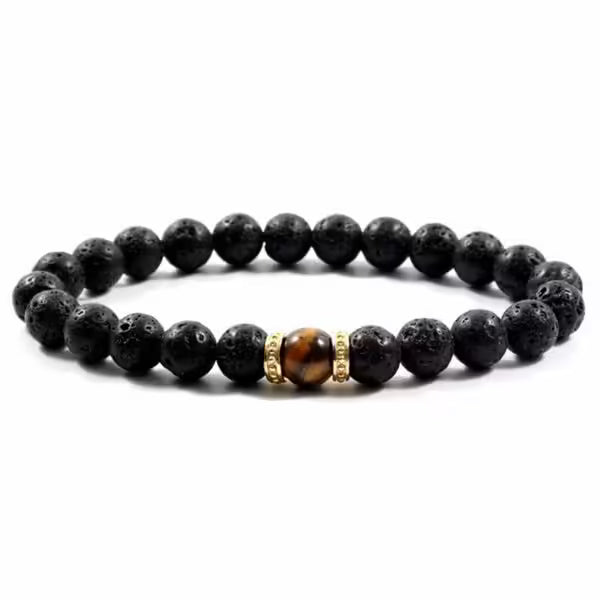 Bracelet de perles en œil de tigre (24 variantes) pour hommes et femmes (EGBT089)