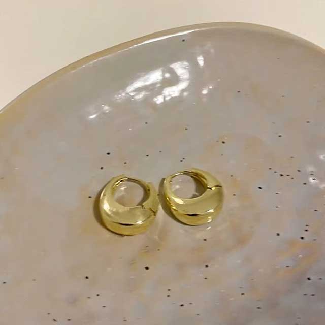 2Pcs Stainless Steel Hoop Earrings for Women – Smooth Metal Luxury Jewelry | Elegant Daily Wear for Girls