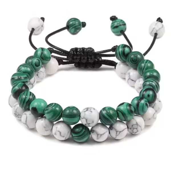 2pcs Set Unisex Shamballa Bracelet (EGBT390)