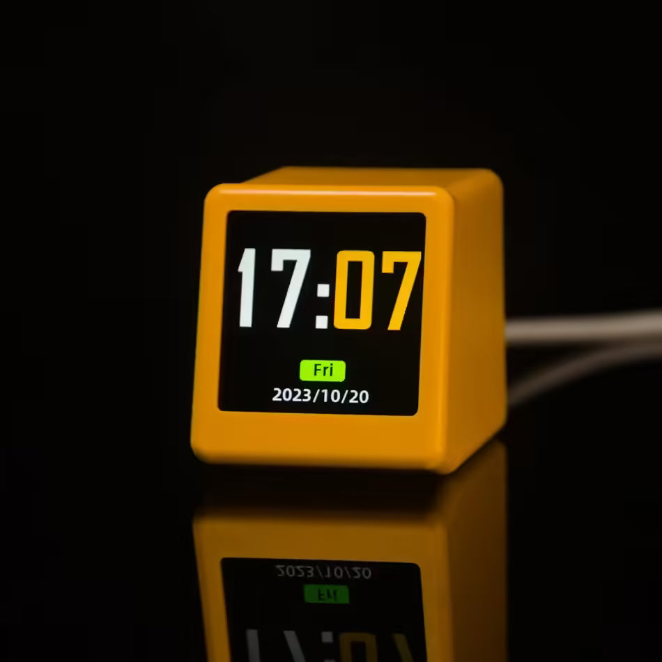 Petite station météo WiFi intelligente et portable – Affichage de la température, de l'humidité, de l'heure et réveil | Décoration de bureau