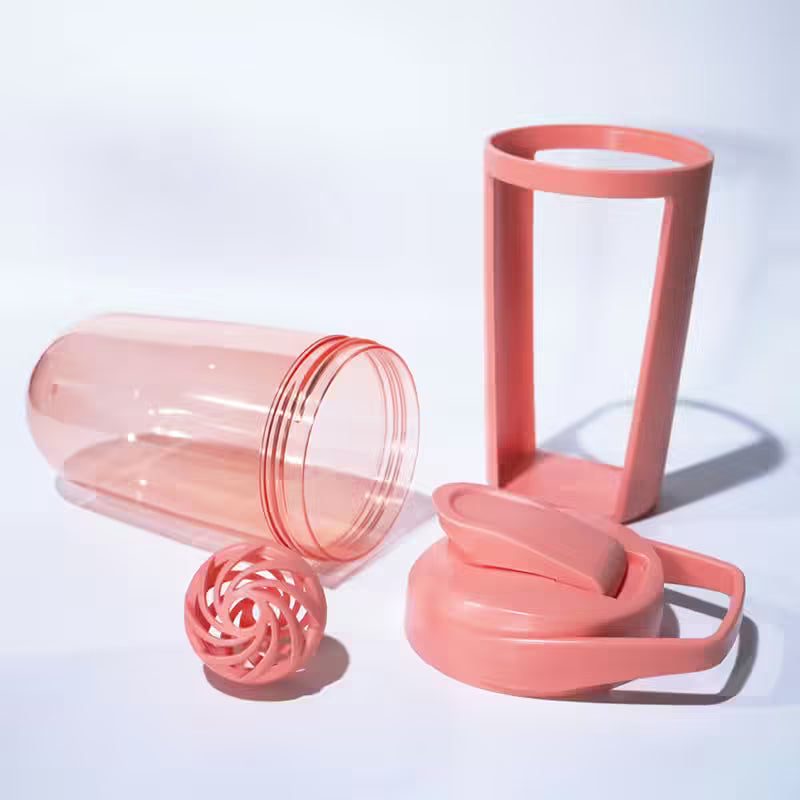 Bouteille d'eau de sport personnalisée en plastique de 500 ml avec bille de mélange - Idéale pour la salle de sport et les boissons protéinées