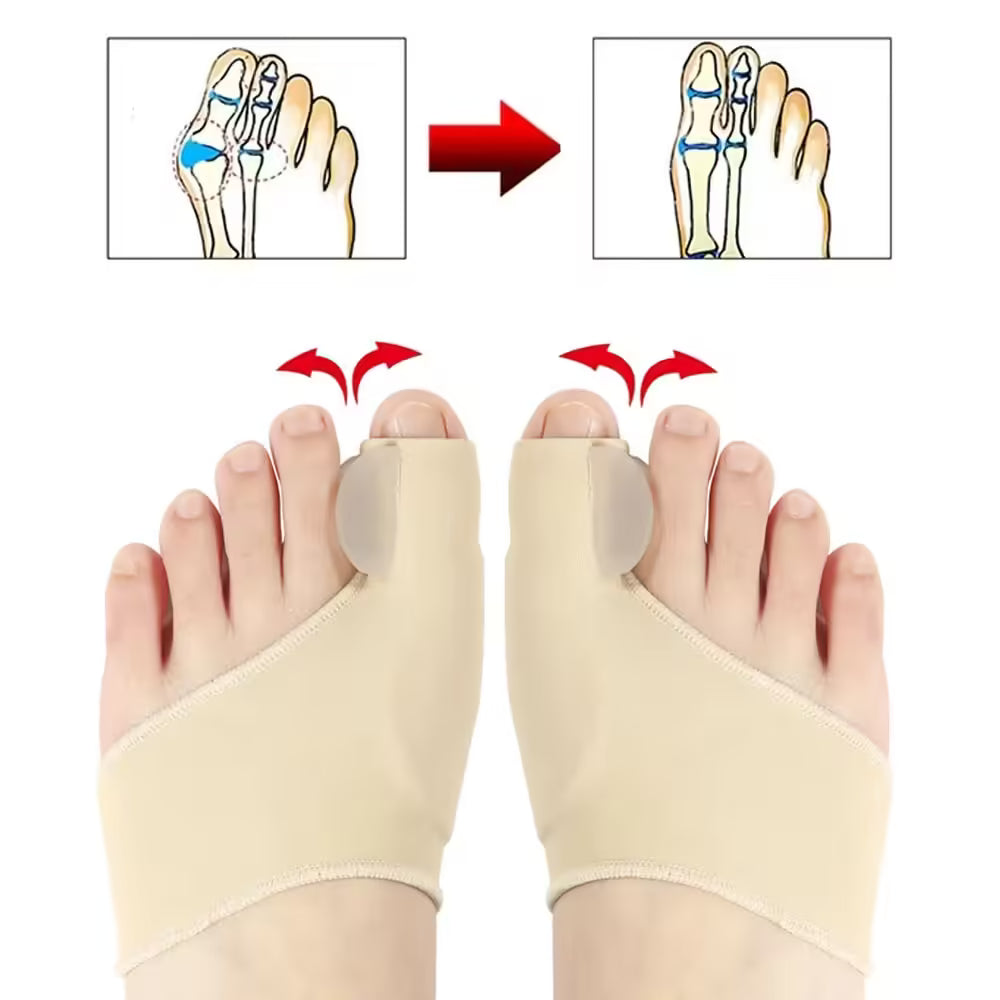 Toe Separator Bunion Corrector Orthotics - Hallux Valgus Feet Bone Adjuster Pedicure Sock Straightener