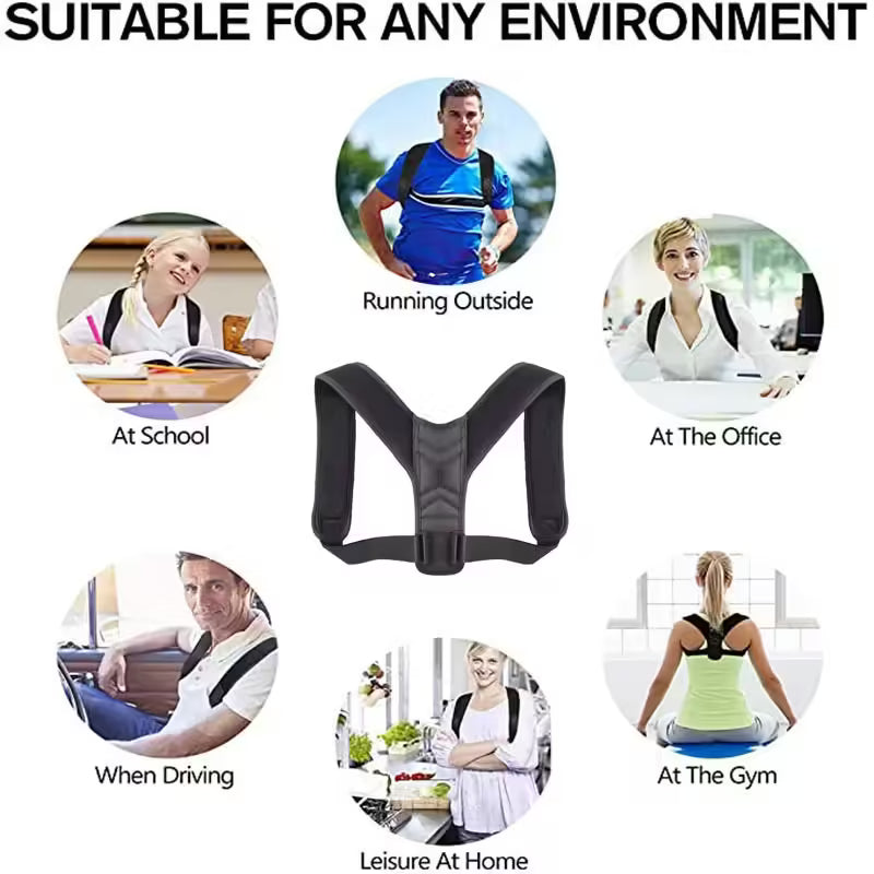 Adjustable Posture Corrector for Men and Women - Prevents Hunchback, Supports Shoulders and Spine