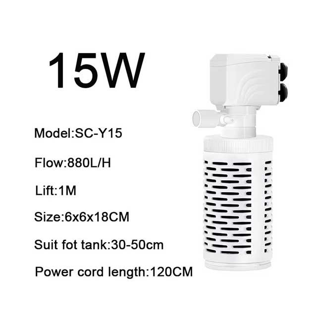 3-in-1 Submersible Aquarium Filter Pump – Silent 220V Fish Tank Aerator, Water Changer & Wave Maker