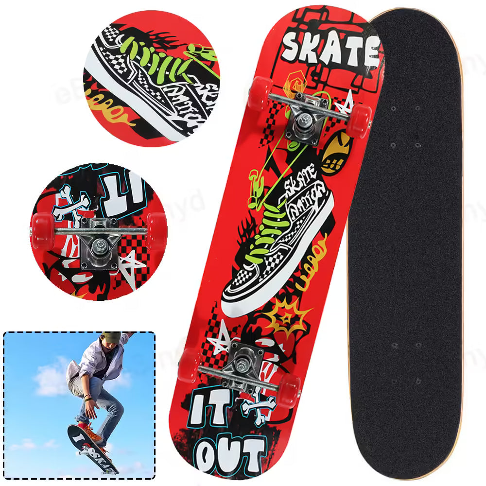 Plateau de trottinette/skateboard de 31 pouces avec roues en PVC