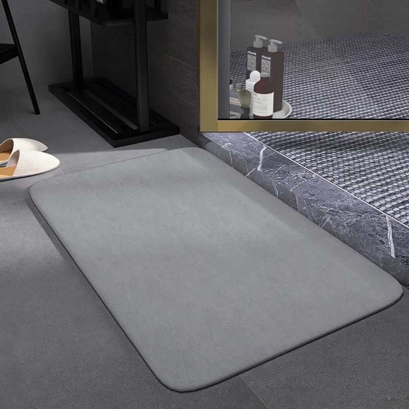 40*60cm Rectangular Absorbent Anti Slip Rubber Quick Dry Bath Mat (EGM020)