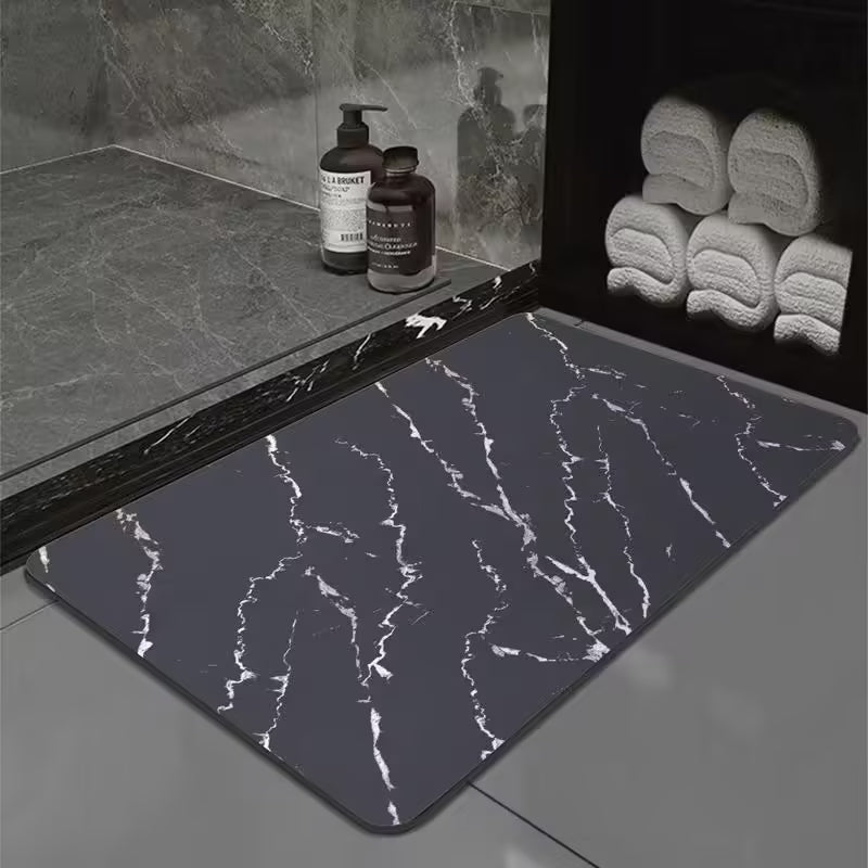 40*60cm Rectangular Absorbent Anti Slip Rubber Quick Dry Bath Mat (EGM037)