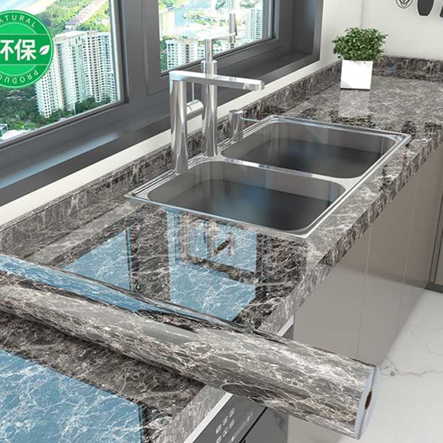 40cm Marble Kitchen Oil-Proof Wallpaper – Waterproof Self-Adhesive Countertop & Cabinet Wall Sticker