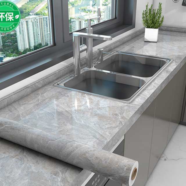 40cm Marble Kitchen Oil-Proof Wallpaper – Waterproof Self-Adhesive Countertop & Cabinet Wall Sticker