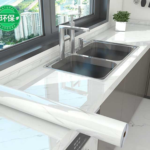 40cm Marble Kitchen Oil-Proof Wallpaper – Waterproof Self-Adhesive Countertop & Cabinet Wall Sticker