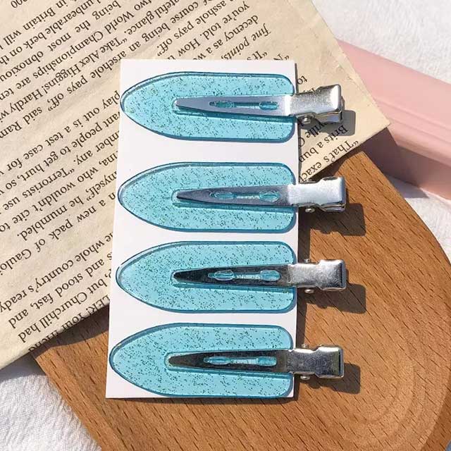 4Pcs No Bend Hair Clips Set – Seamless Hairpins for Makeup, Face Washing & Styling | Women & Girls Accessories