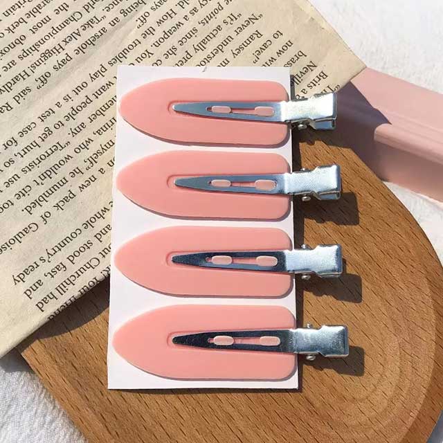 4Pcs No Bend Hair Clips Set – Seamless Hairpins for Makeup, Face Washing & Styling | Women & Girls Accessories