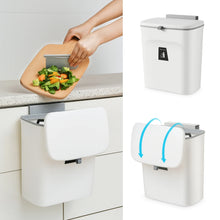 Poubelle de cuisine suspendue, poubelle murale blanche pour porte d'armoire et petits espaces